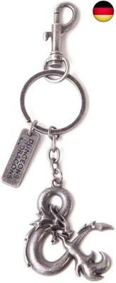 Difuzed Dungeons & Dragons - Logo Metal Keychain, schwarz, einheitsgröße, K
