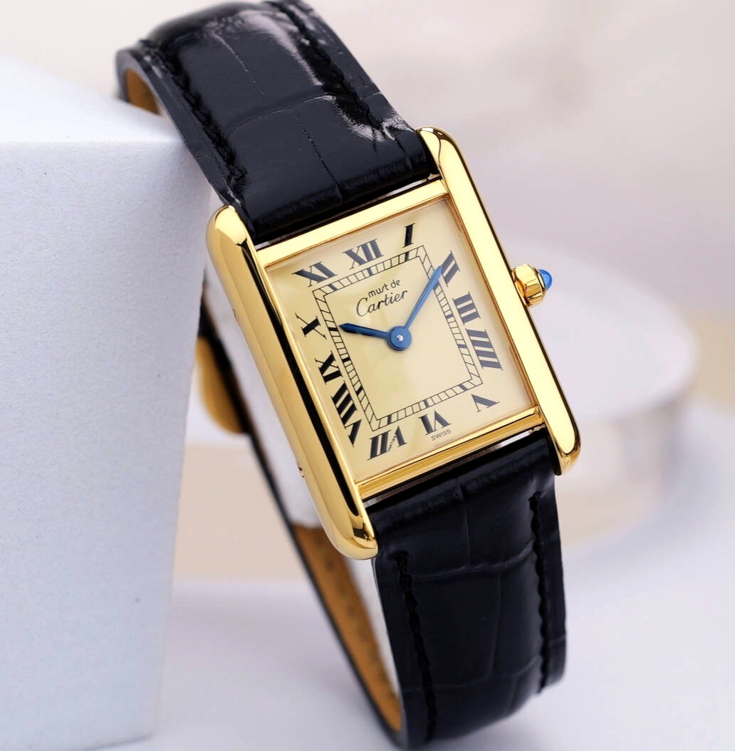 Cartier Watch Must Tank Ivory Dial Roman index SM 21mm Women