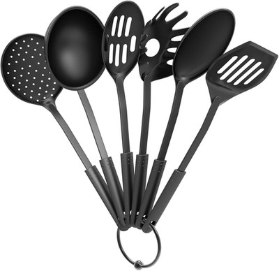 Chef Buddy 6-Piece Kitchen Utensils Set Â   Plastic Cooking Tools - Includes Ess