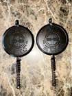 Vintage Griswold No.8 Cast Iron Waffle Iron Paddles
