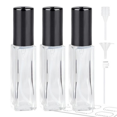ZIZEMOJA Perfume Refill Bottle, Mini Leak-proof Portable 10ml, clear 