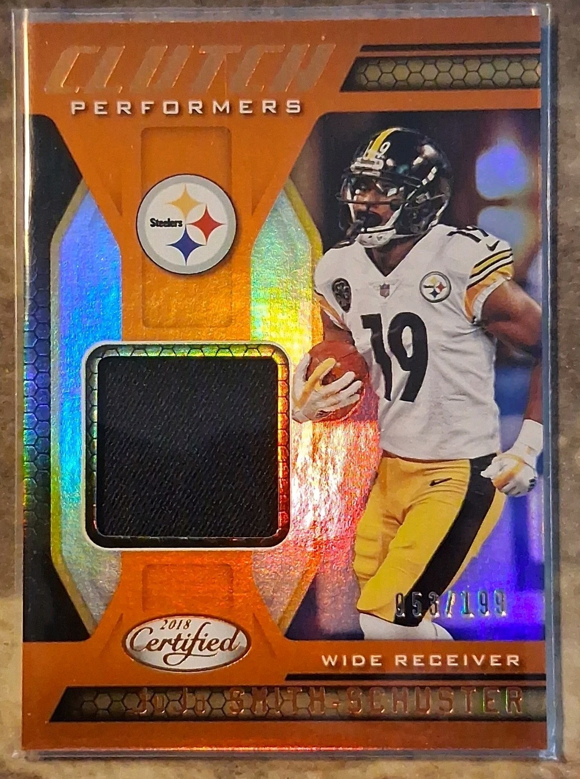 2018 Panini Certified Performers JuJu Smith-Schuster #CP-JU Orange /199 (MEM)