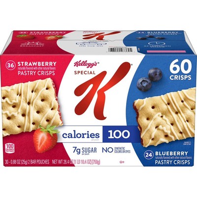 Special K Pastry Crisps, Variety Pack, 60 ct, Strawberry & Blueberry