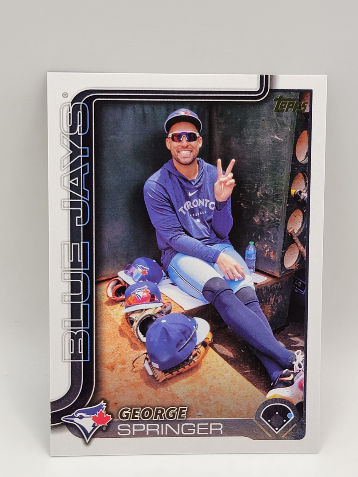 2025 Topps Series 1 George Springer Golden Mirror Variation SSP #82 Blue Jays