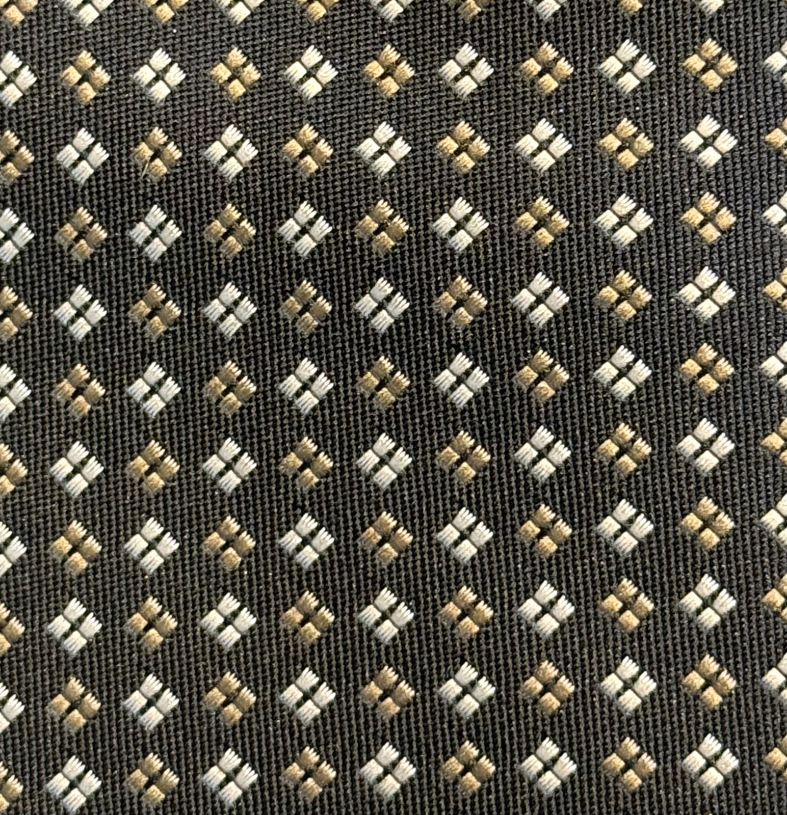 Chaps Black Geo Pattern 100% Polyester Neck Tie 2… - image 2