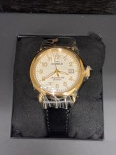 Shinola Runwell 36mm White Dial Black Leather Band Watch S0120308478