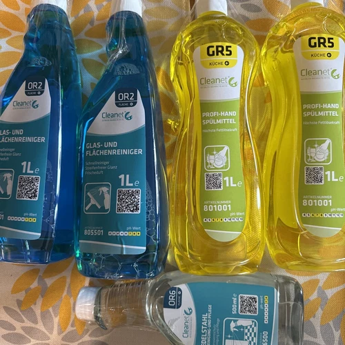 Cleanet Glas Reiniger Spülmittel Edelstahl Pflege Set 5x Neu