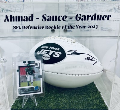 Ahmad  Sauce  Gardner signierter NY Jets Football / NFL / BAS / Super Bowl / 