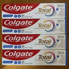 4x Colgate Total Active Prevention Whitening GEL Toothpaste 5.1oz ea Ex 02/2027+ 0.98 per gallon