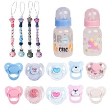 Dummy Magnetic Pacifier & Bottle set for Reborn Baby Doll Toy Accessories DIY