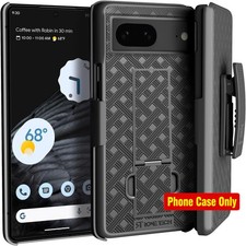 Shockproof Belt Clip Holster Case for Google Pixel 7 by Rome Tech, Black