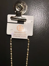 18” Gold Over Sterling Siver Necklace Made In Italy
