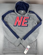 New England Patriots NFL Team Apparel Hoodie Mens Medium Gray Sweatshirt New