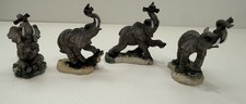 Lot of 5 Pieces Resin Elephant Family In Various Poses 2-3