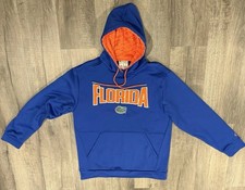 FLORIDA GATORS Men MEDIUM Champion Sweatshirt Hoodie Blue /Orange NCAA EUC 