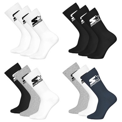 STARTER Unisex Socks, Multipack - Crew Socks, Logo, Cotton Blend