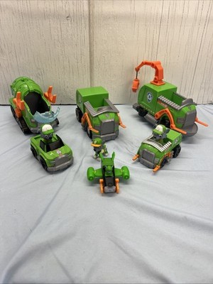 Paw Patrol Ultimate Rescue Rocky Recycle Truck Action Figure Vehicle 7 Pieces