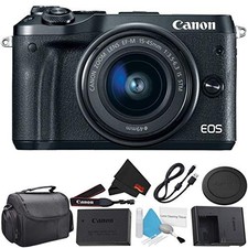 Canon EOS M6 Mirrorless Digital Camera EF-M 15-45mm f/3.5-6.3 is STM Lens Kit 1