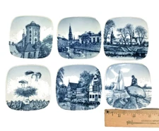 set of 6 Bing & Grondahl 'Langelinie collector porcelain plates - euc