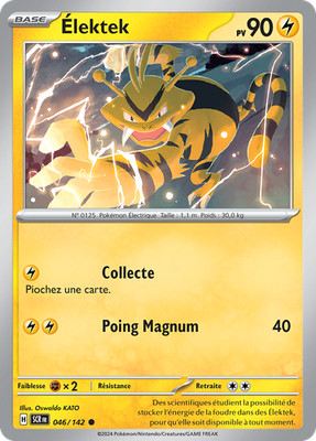 Pokemon Card Elektek 046/142 Common Star Crown