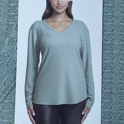 Chaser Women's M V-Neck Blouse Blue e0561