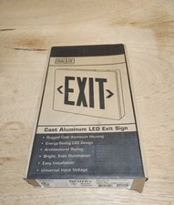 Hubbell Sempra SESRBEI Cast Aluminum LED Black Emergency Exit Sign New