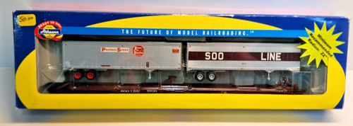 Coche plano Athearn HO 92617 RTR SOO LINE 85' con remolques de 2-40' | Zustand: New