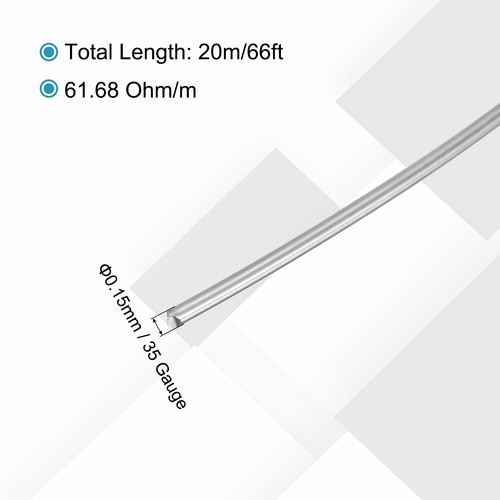 35 Gauge/0.15mm Nichrome 80 Cr20Ni80 Heating Resistance Wire 66ft, Black - Picture 2 of 6