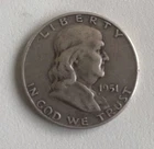 1951-S Franklin Half Dollar Circulated 90% Silver