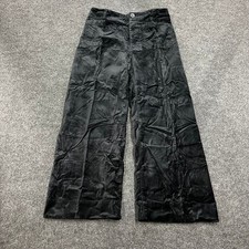 MAEVE The Colette Velvet Crop Wide-Leg Pants Women's Size 29 Black