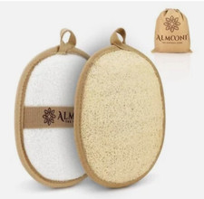 Natural Loofah Exfoliating Body Scrubber Made With Natural Egyptian Loofa Set 2