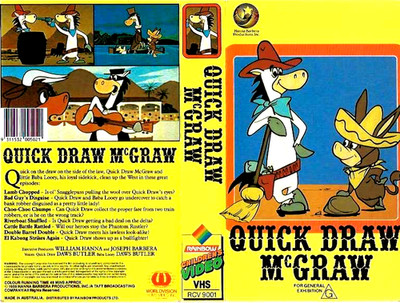QUICK DRAW MCGRAW VHS VIDEO PAL~ A RARE FIND