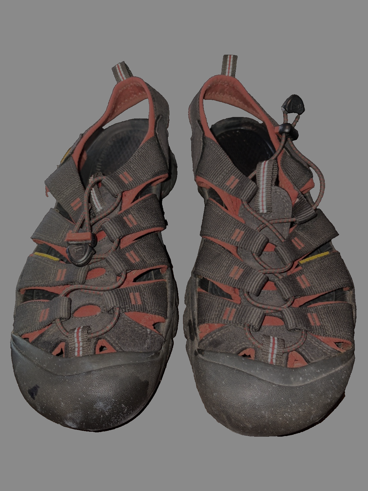 Sandali da trekking sportivi Keen da uomo taglia 10 grigio arancione