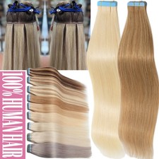 CLEARANCE Tape In Skin Weft Remy Human Hair Extensions 100 Remy Hair Straight