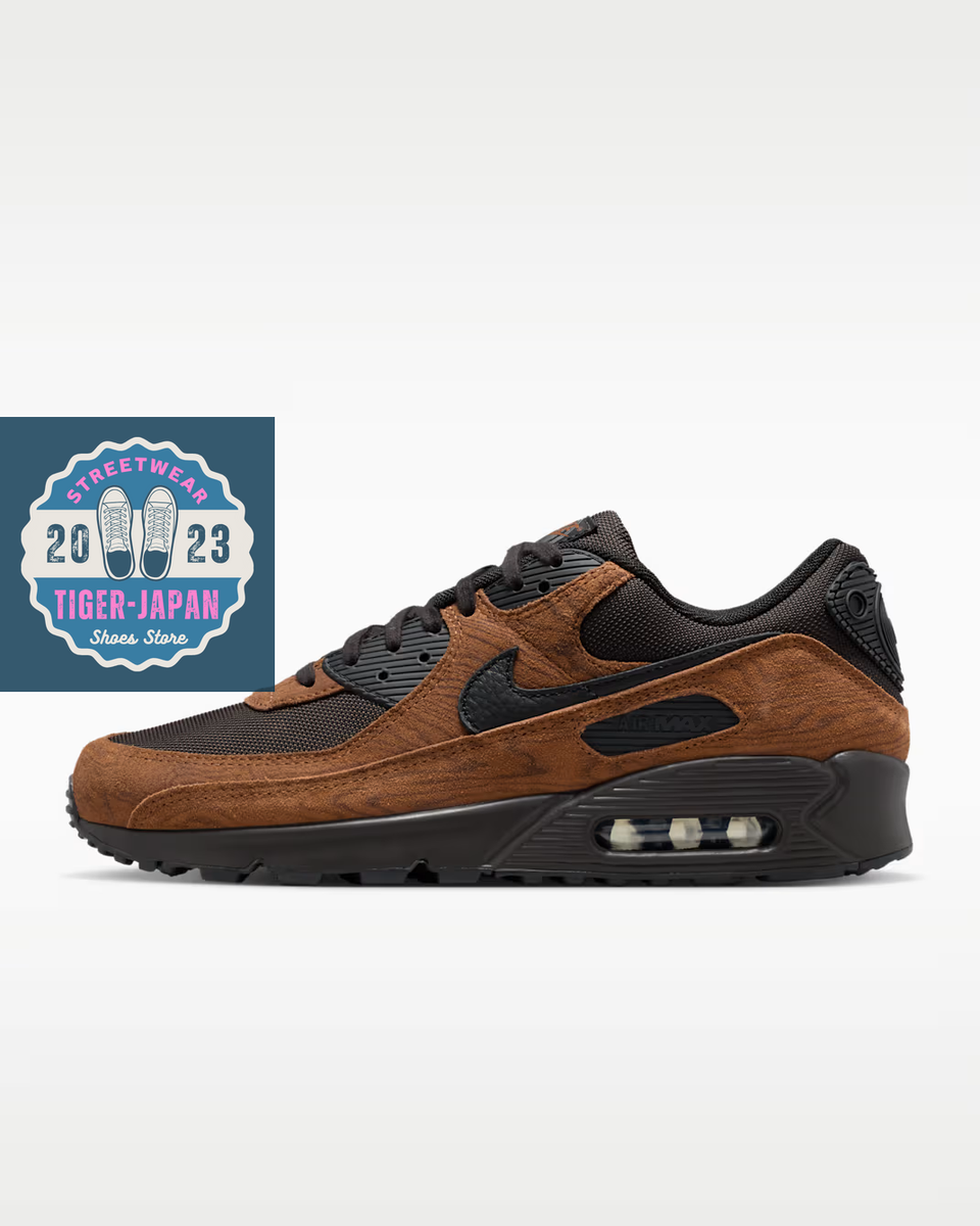 NIKE Air Max 90 Premium IQ0283 281 Light British Tan Velvet Brown