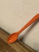 10” Orange Ceramic Straight Spoon