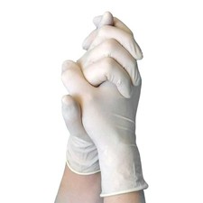 2 Pairs of Surgical Rubber Gloves Sterile Latex White Smooth Grip Powder Free