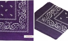 One Dozen Cowboy Bandanas 100 Cotton 22 x 22 inch 29. Dark Purple