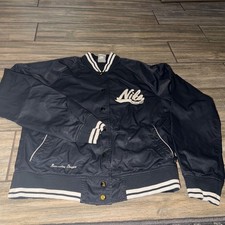 Vintage 90s Nike Bomber Jacket Youth X-Large Navy/ White