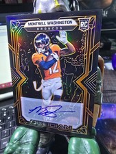 Montrell Washington Broncos Obsidian Auto RC No. 170 Panini 2022 Fooball 66/99