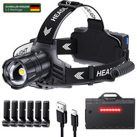Stirnlampe LED Wiederaufladbar 120000 Lumen Superhell Kopflampe FüR Outdoor
