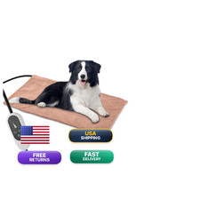 Annchwool Pet Heating Pad For Puppy Cat Dog-6 Adjustable 5 Timer-27.5X15.7In