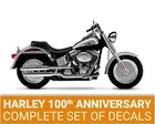 Harley Davidson 100th Anniversary Fat Boy FLSTF decals stripes full set # 102