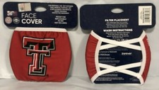 BOGO TEXAS TECH RED RAIDERS Team Logo NCAA Face Mask Face Cover FREE SHIP