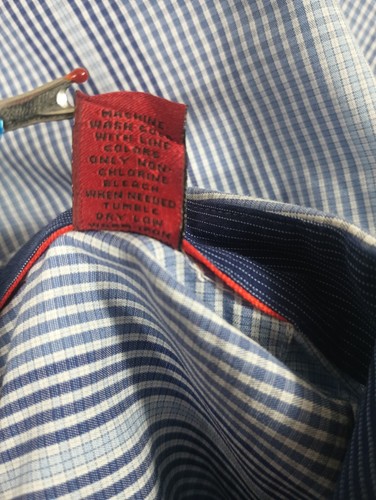 Alfani Langarmhemd mit Knöpfen Herren groß gestreift kariert Fronttasche - Bild 6 von 15