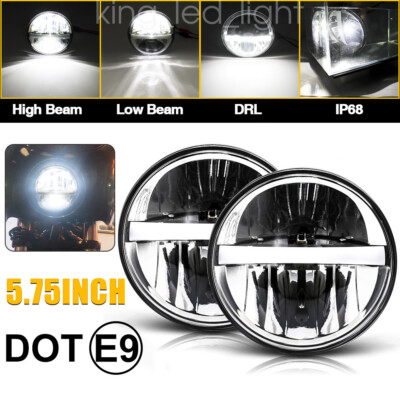 2 x LED Scheinwerfer 5.75'' 5 3/4 E-MARKED für Triumph Speed Street Triple Rocket