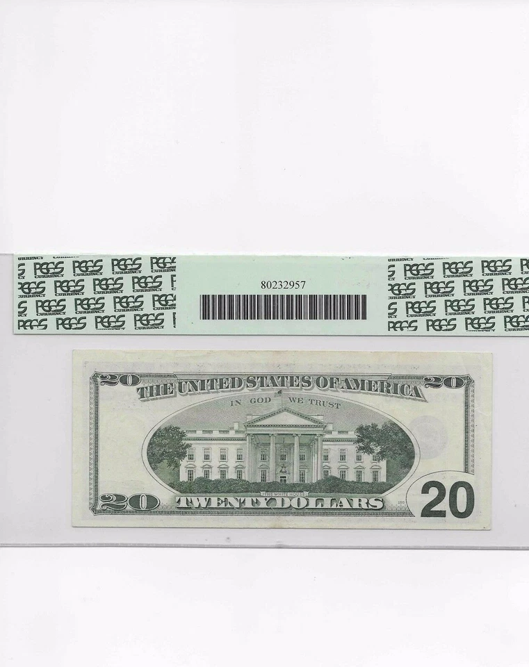 Fr. 2083-C 1996 $20 Error Note Misaligned Overprint Green Ink Only PCGS 40 RARE - Image 2 of 2