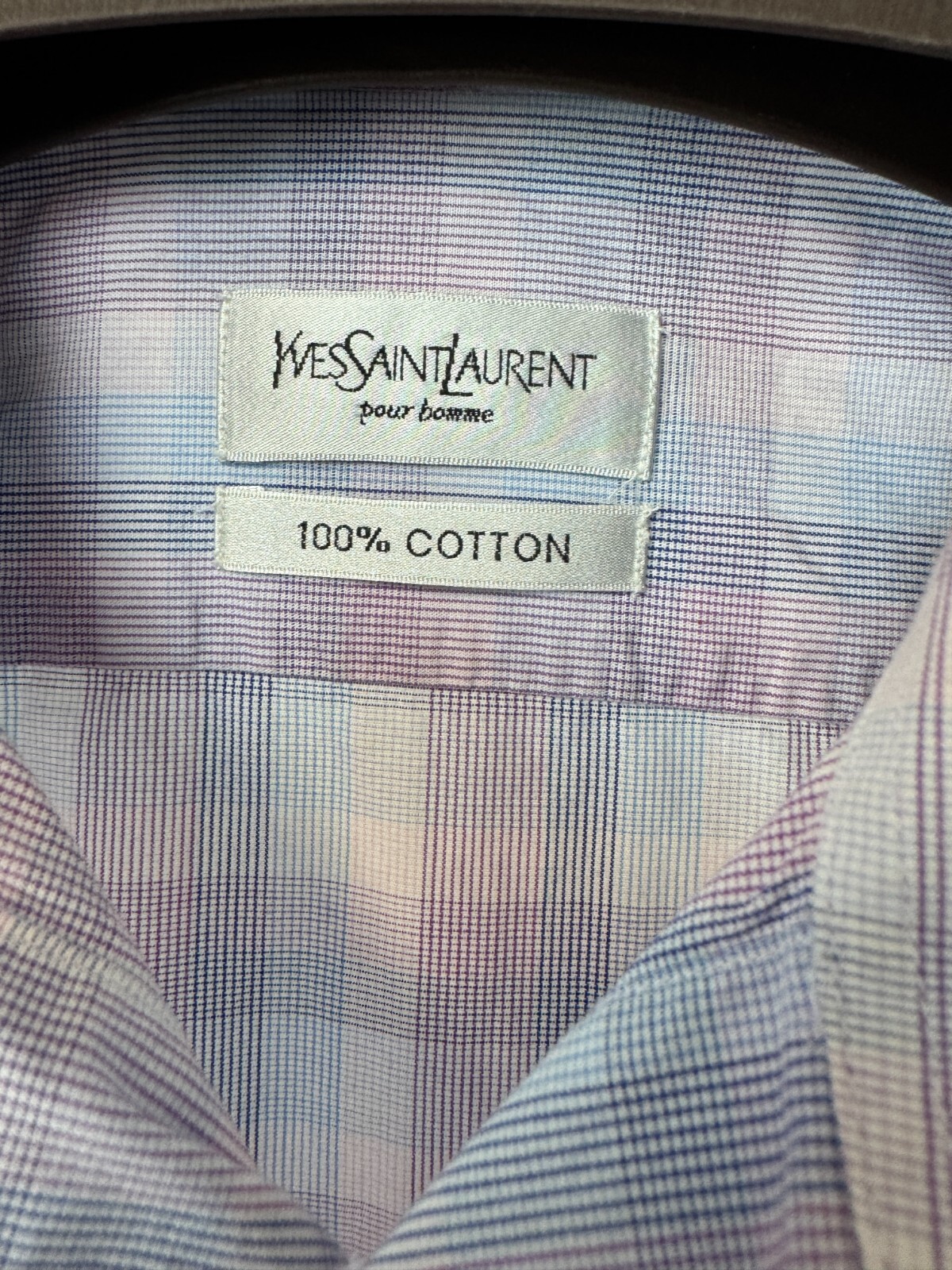 Camicia Yves Saint Laurent a quadri multicolore manica corta