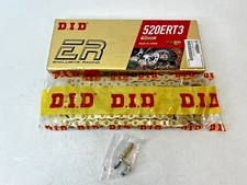 D.I.D 520ERT3 Series Motocross Chain 120 Links Gold w/ Clip Master Link