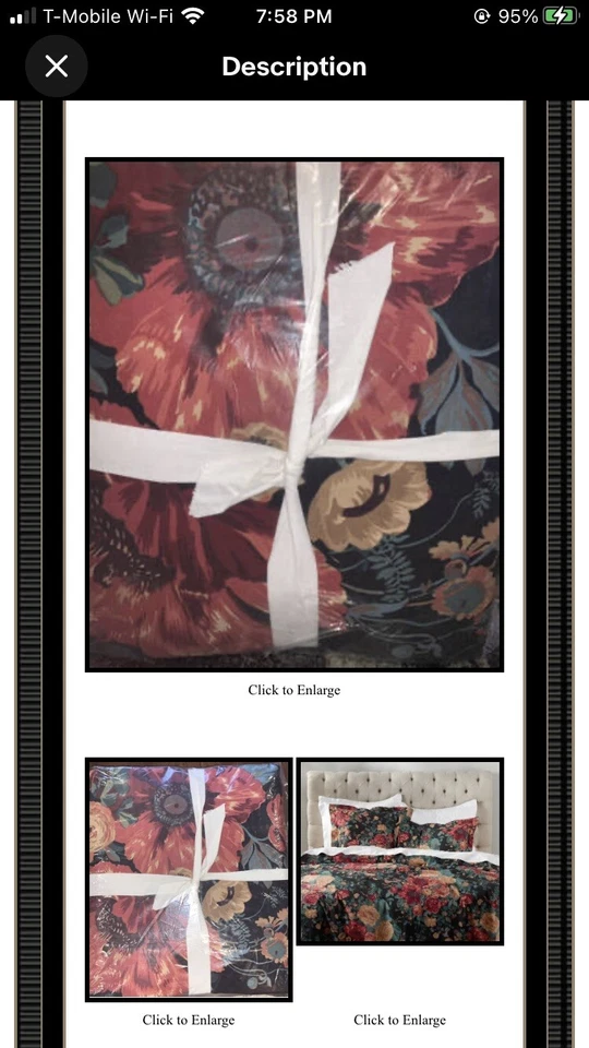 Juego de funda nórdica tamaño king POTTERY BARN AMELA CON FUNDA ESTÁNDAR Y EURO Foto 4 de 4